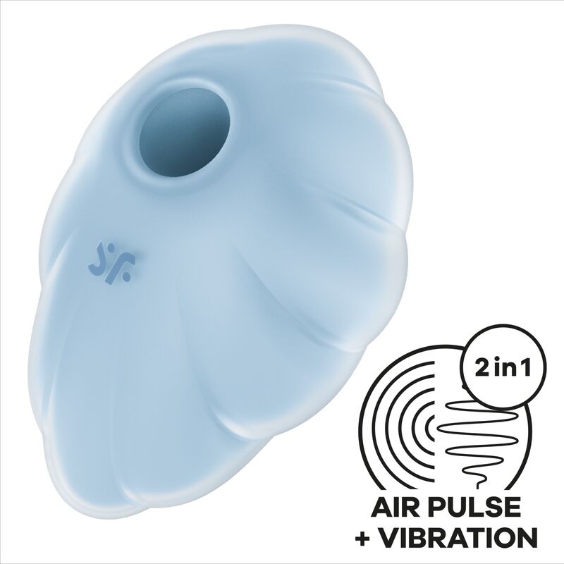 SATISFYER - VIBRADOR DE PULSO DE AR AZUL CLOUD DANCER - Image 2