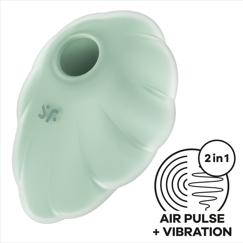 SATISFYER - VIBRADOR DE PULSO DE AR VERDE CLOUD DANCER - Image 3