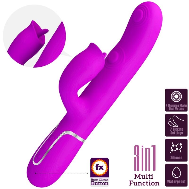 BONITO AMOR - VIBRADOR DE COELHO COM LAMBEDURA FÚCSIA - Image 3