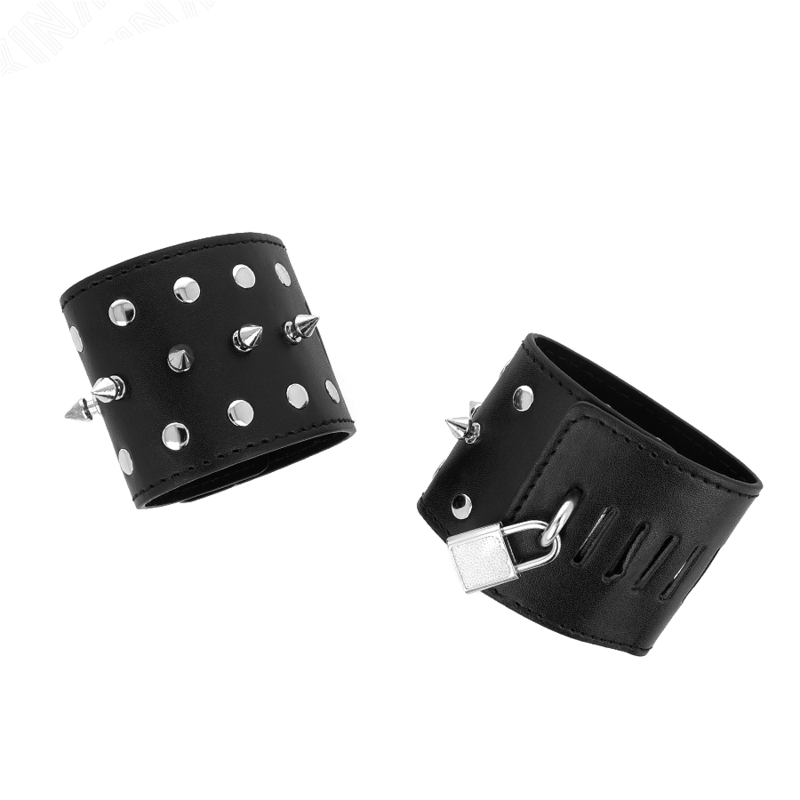 KINK - RETENÇÕES DE PULSO PUNK COM PONTOS 25 X 6 CM - Image 2
