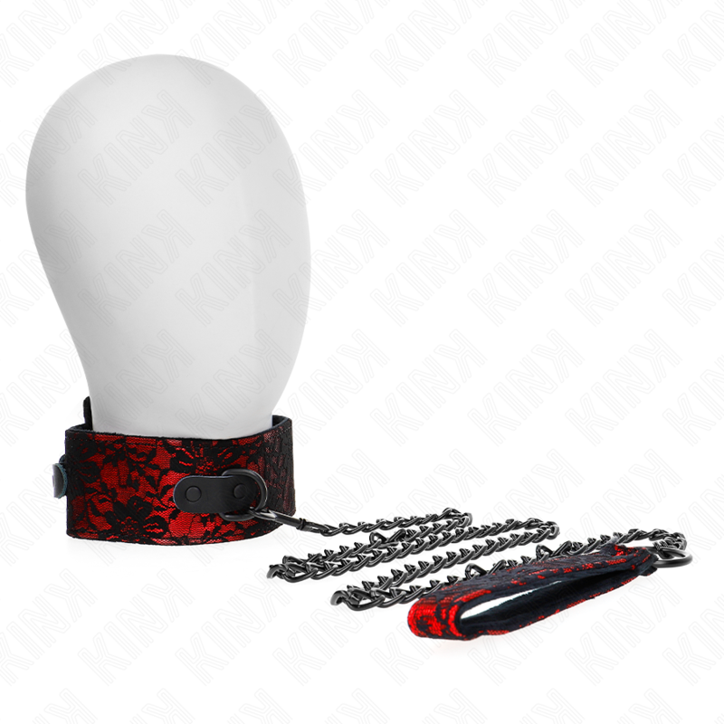 KINK - COLAR DE RENDA COM CINTO COM CINTO DE COURO REAL 105 CM / 44 X 5,5 CM - Image 5