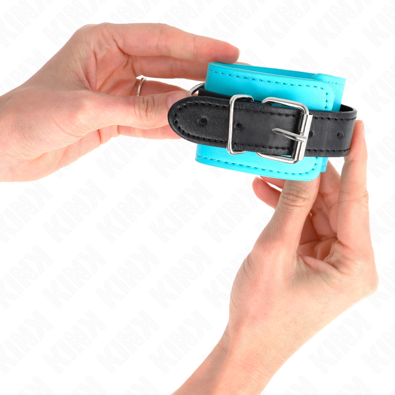 KINK - GANCHO DE PULSO FORRO DE PELE AZUL AJUSTÁVEL 20-28 CM X 5,5 CM - Image 3