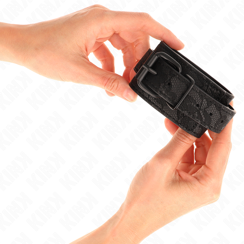 KINK - PUNHOS COBERTOS DE RENDA ESCURA AJUSTÁVEIS PRETO 19-26 CM - Image 3