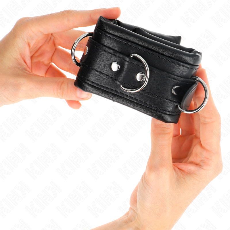 KINK - PULSO PESADO COM FORRO DE PELE PRETA AJUSTÁVEL 20-30 CM X 6 CM - Image 3
