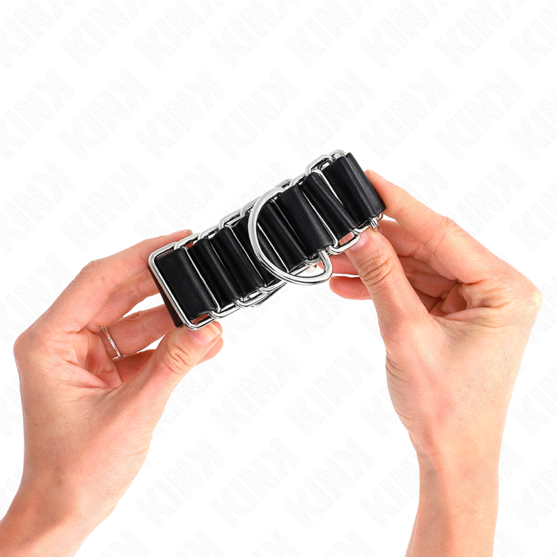 KINK - RETENÇÕES DE PULSO FINAS DOBRADIÇADAS PRETAS AJUSTRÁVEIS 16-22 CM X 3,5 CM - Image 3