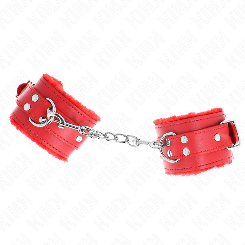 KINK - PULSO FORRO DE PELE VERMELHO COM CINTO VERMELHO AJUSTÁVEL 17-29 CM X 6 CM - Image 2
