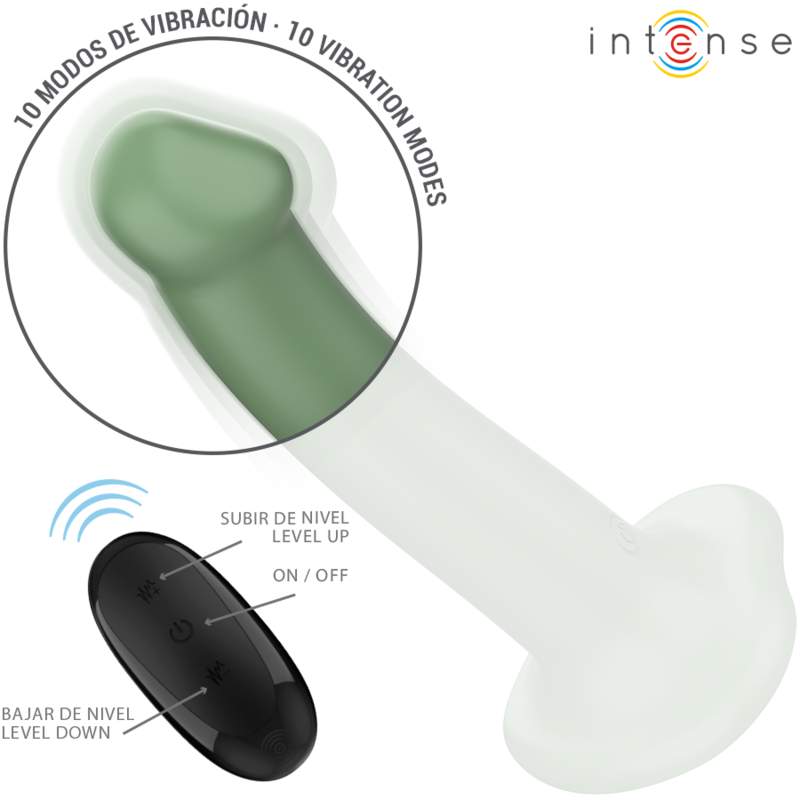 INTENSE - BECCA VIBRADOR COM VENTOSA 10 VIBRAÇÕES VERDE CONTROLE REMOTO - Image 4