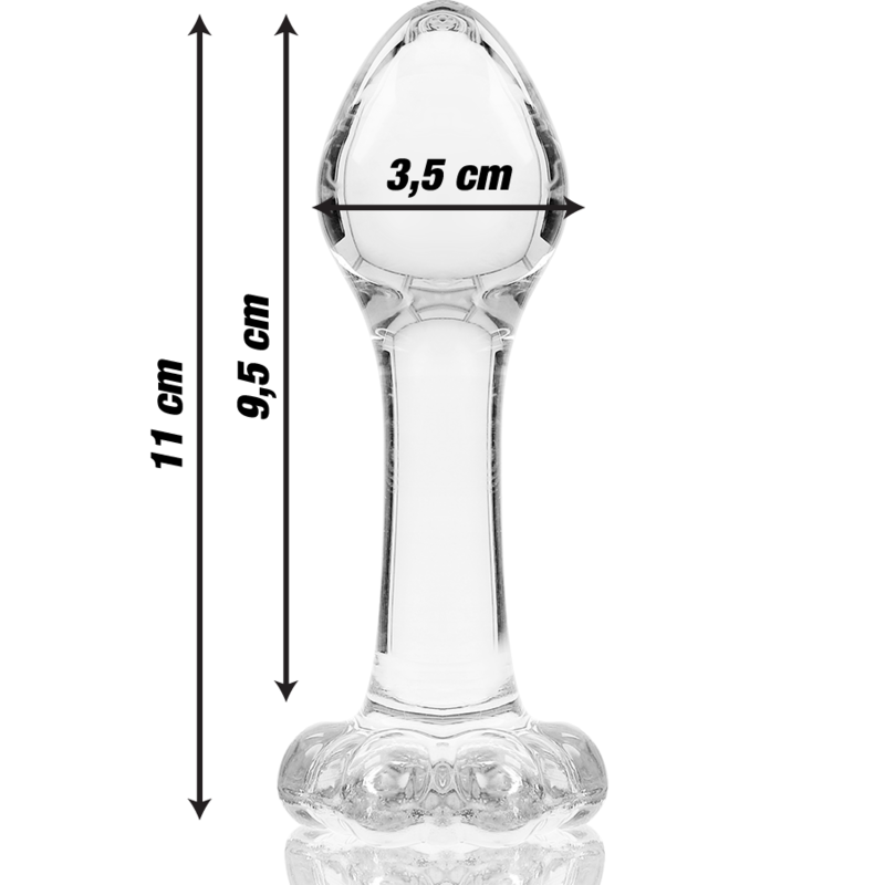 NEBULA SERIES BY IBIZA - MODELO 2 ANAL PLUG VIDRO BOROSILICADO TRANSPARENTE 11 CM -O- 3.5 CM - Image 2