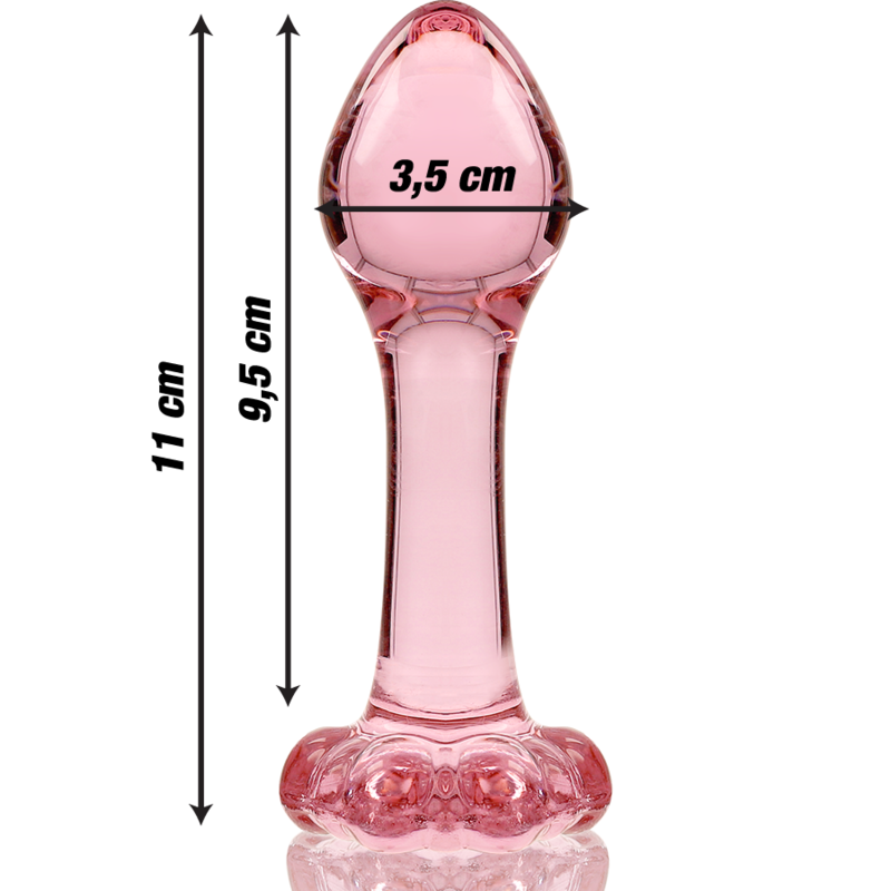 NEBULA SERIES BY IBIZA - MODELO 2 PLUG ANAL VIDRO BOROSILICADO ROSA 11 CM -O- 3.5 CM - Image 2