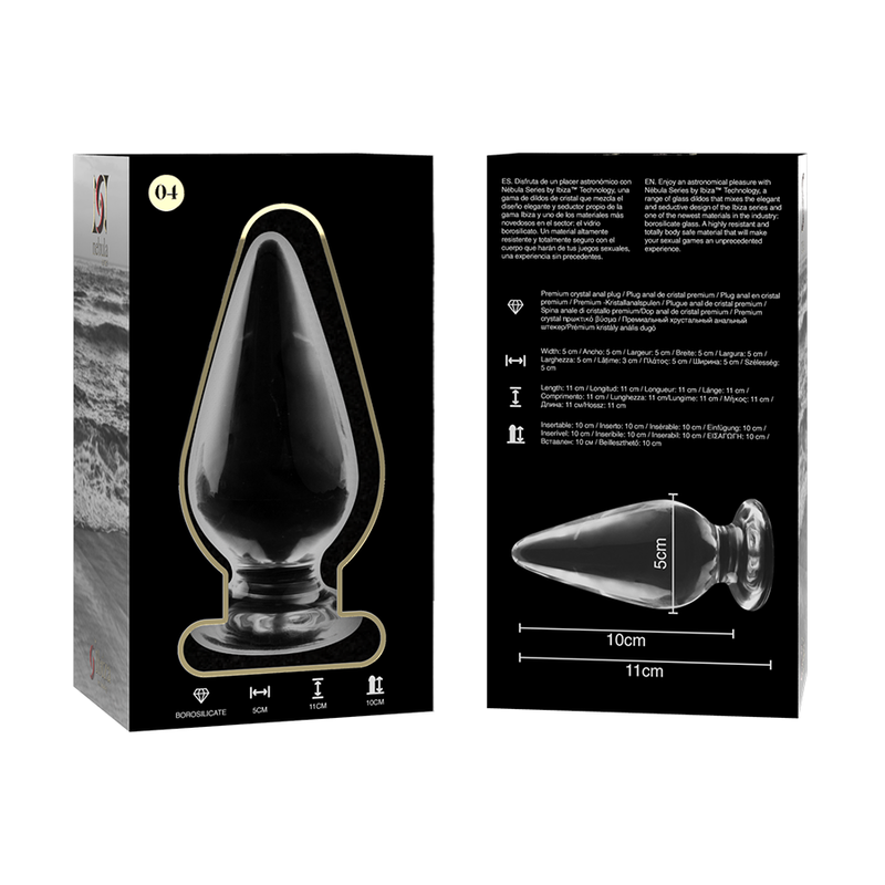 NEBULA SERIES BY IBIZA - MODELO 4 ANAL PLUG VIDRO BOROSILICADO TRANSPARENTE 11 CM -O- 5 CM - Image 5