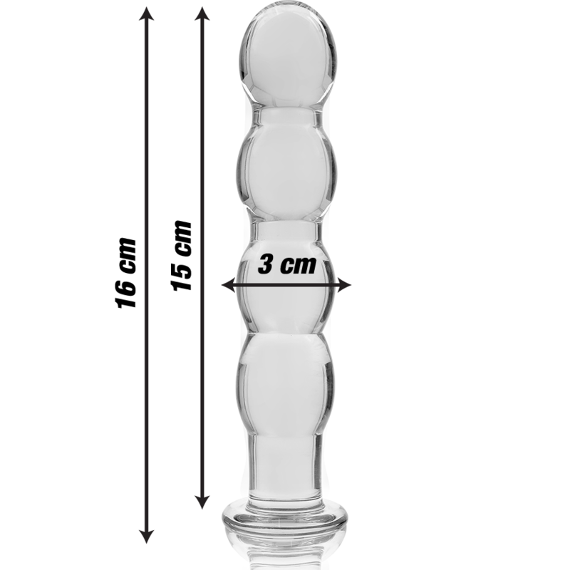 NEBULA SERIES BY IBIZA - MODELO 10 DILDO VIDRO BOROSILICADO TRANSPARENTE 16.5 CM -O- 3.5 CM - Image 2