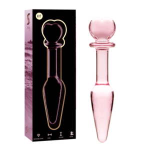 NEBULA SERIES BY IBIZA – MODELO 7 ANAL PLUG VIDRO BOROSILICADO ROSA 13.5 CM -O- 3 CM