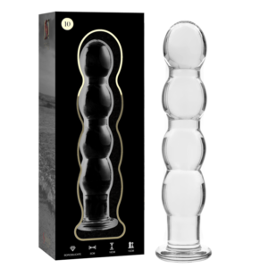 NEBULA SERIES BY IBIZA – MODELO 10 DILDO VIDRO BOROSILICADO TRANSPARENTE 16.5 CM -O- 3.5 CM