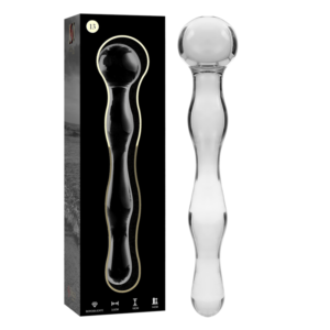 NEBULA SERIES BY IBIZA – MODELO 13 DILDO VIDRO BOROSILICADO TRANSPARENTE 18 CM -O- 3.5 CM