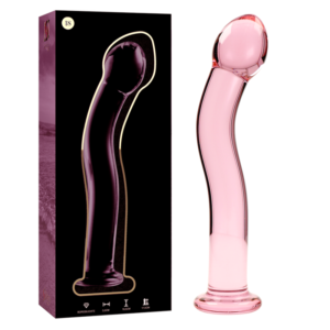 NEBULA SERIES BY IBIZA – MODELO 18 DILDO VIDRO BOROSILICADO ROSA 18.5 CM -O- 3.5 CM