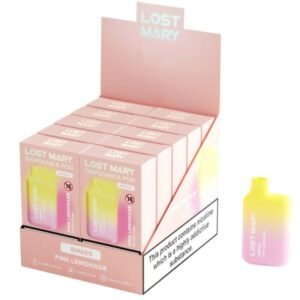 LOST MARY – (EXPOSITOR PROFESSIONAL PACK -10 UNIDADES) BM600 NICOTINE VAPER 2% DESCARTÁVEL PINK LIMONADE