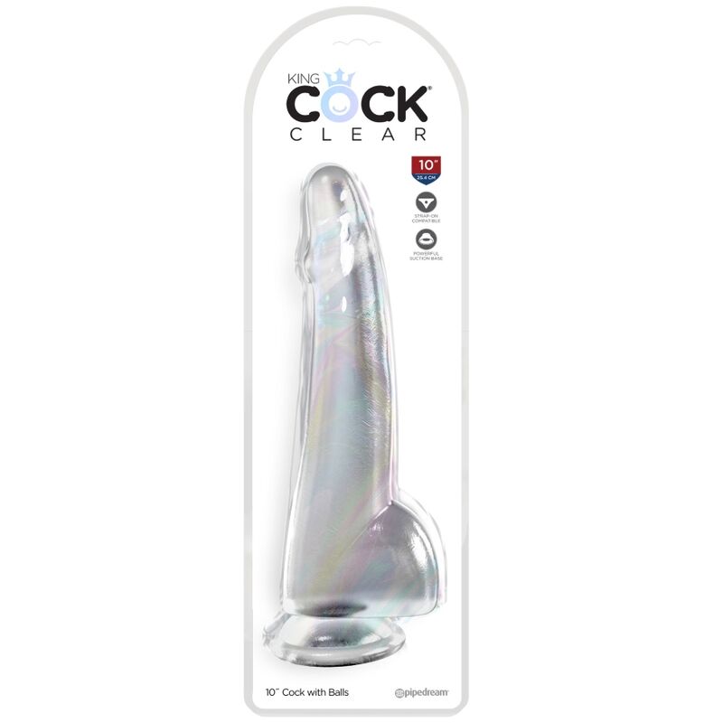 KING COCK - CLEAR DILDO COM TESTÍCULOS 19 CM TRANSPARENTE - Image 2
