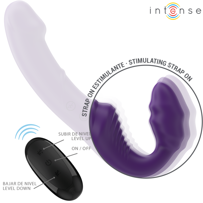 INTENSE - JILL VIBRADOR DUPLO 20 CM ROXO CONTROLE REMOTO - Image 4
