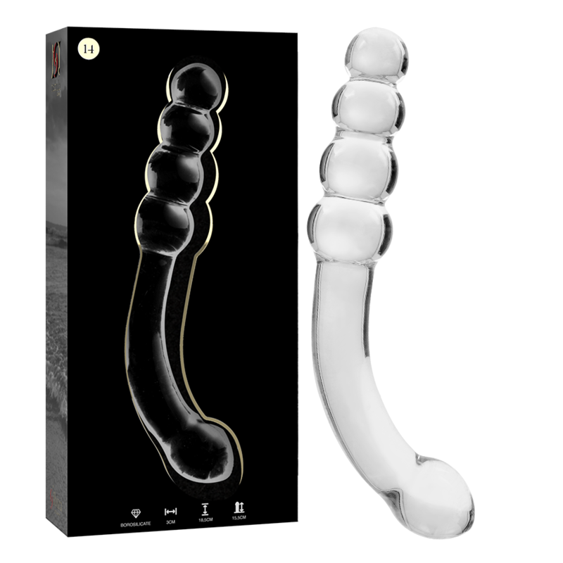 NEBULA SERIES BY IBIZA - MODELO 14 DILDO VIDRO BOROSILICADO TRANSPARENTE 18.5 CM -O- 3 CM - Image 5