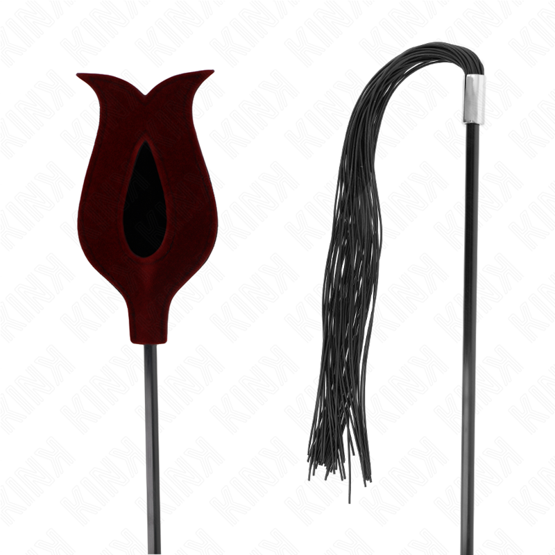 KINK - CHICOTE DE BORLA DE SILICONE FORMA DE ROSA 45 CM - Image 9