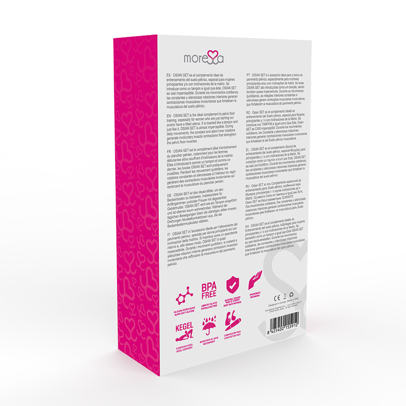 MORESSA - CONJUNTO OSIAN PREMIUM SILICONE ROSA (Osian One - 51 g | Osian Two - 101 g | Osian Three 85 g) - Image 4