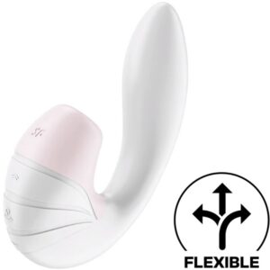SATISFYER – ESTIMULADOR DE PULSO DE AR SUPERNOVA E VIBRAO BRANCO