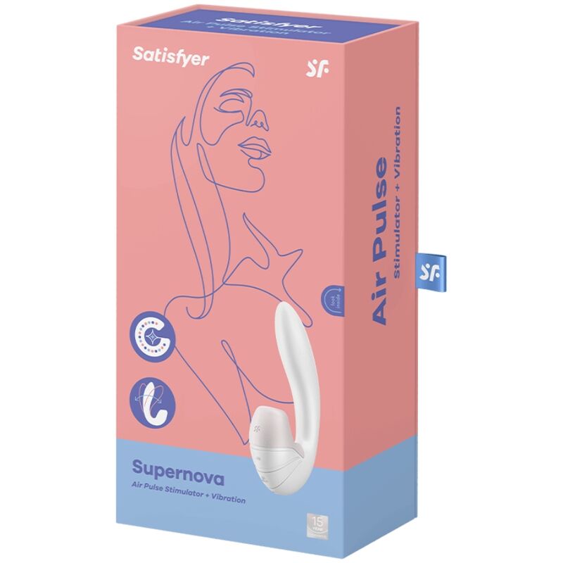 SATISFYER - ESTIMULADOR DE PULSO DE AR SUPERNOVA E VIBRAO BRANCO - Image 3