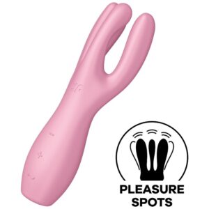 SATISFYER – VIBRADOR THREESOME 3 ROSA