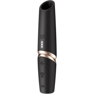 SATISFYER – ESTIMULADOR DE CLITÓRIS PERFECT KISS WAVE PRETO / DOURADO