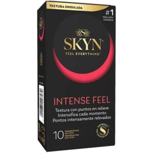 SKYN – PRESERVATIVO TEXTURIZADO DE SENSAÇÃO INTENSA COM DESIGN ONDULADO 10 UNIDADES