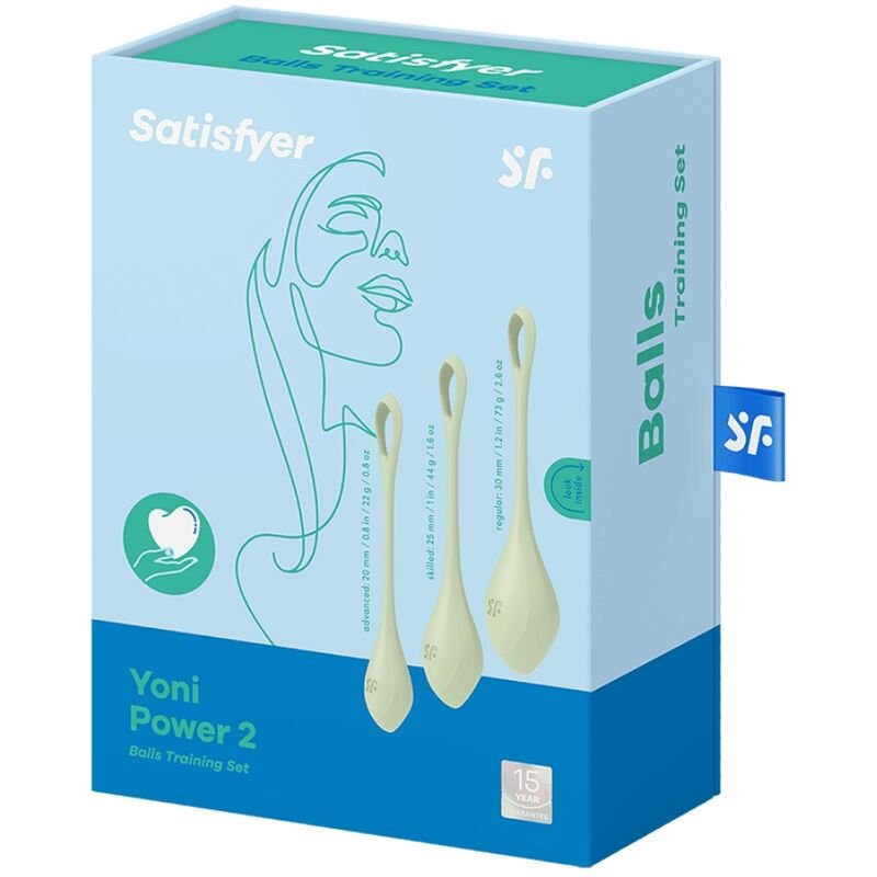 SATISFYER - CONJUNTO DE TREINO YONI POWER 2 VERDE - Image 3