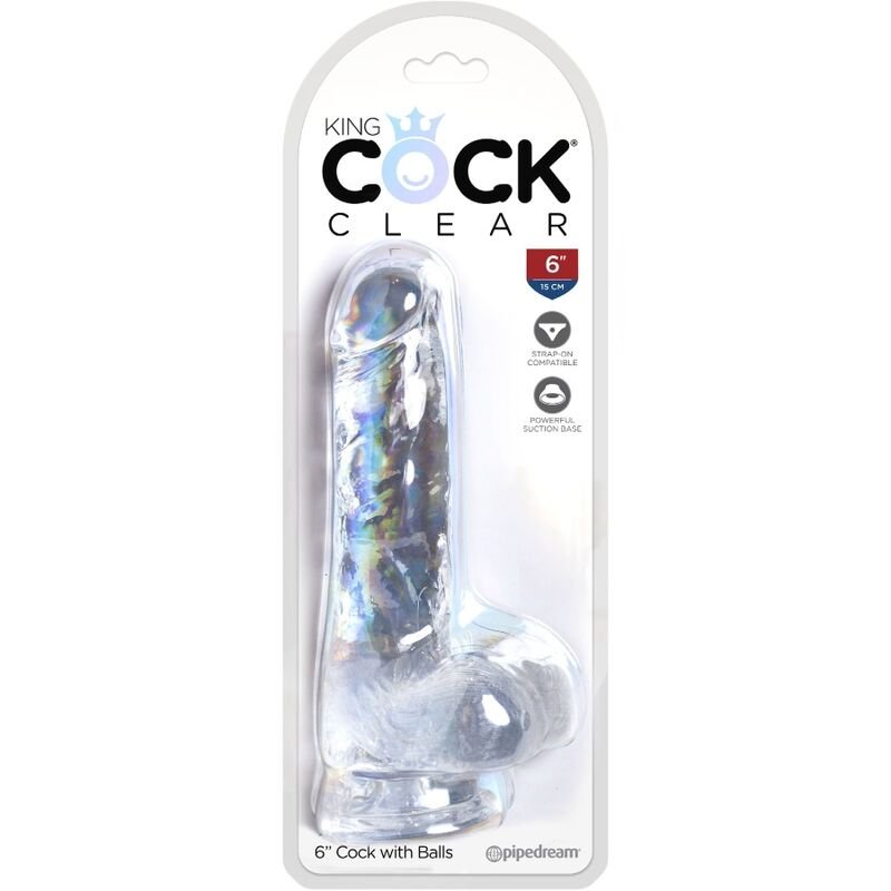 KING COCK - CLEAR PÊNIS REALÍSTICO COM BOLAS 13.5 CM TRANSPARENTE - Image 5