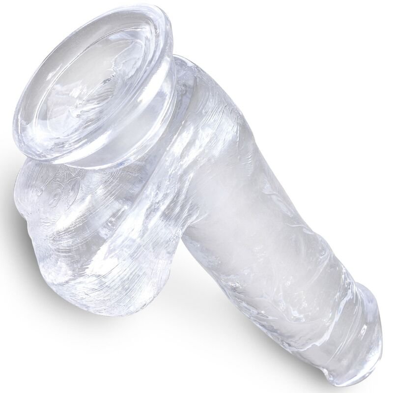 KING COCK - CLEAR PÊNIS REALÍSTICO COM BOLAS 13.5 CM TRANSPARENTE - Image 4