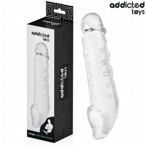 ADDICTED TOYS – BAINHA DE PÊNIS TRANSPARENTE TAMANHO M 27 CM