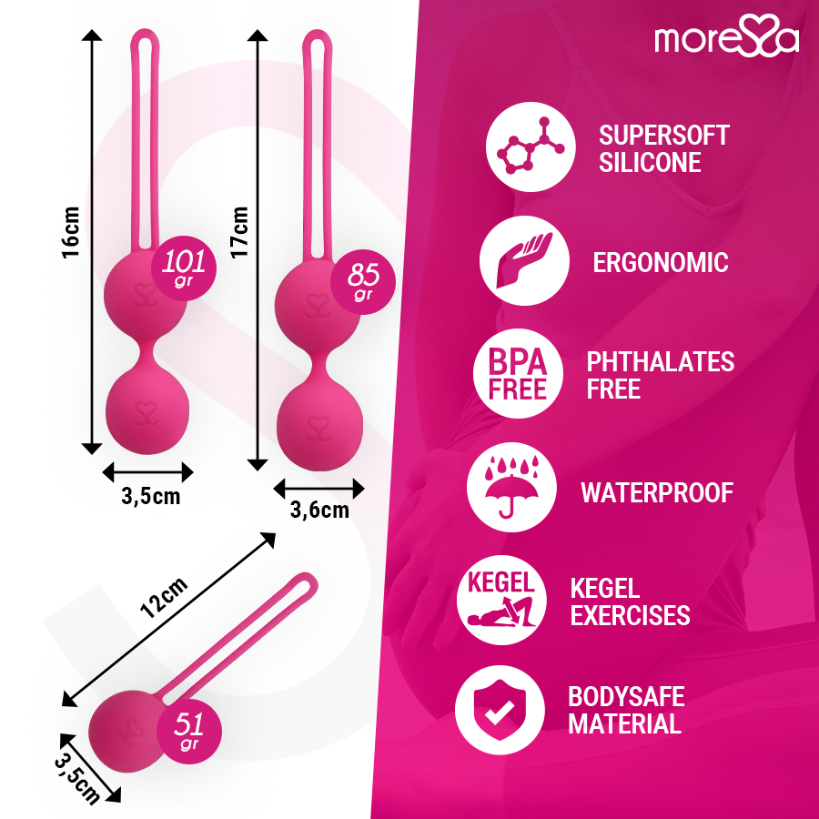 MORESSA - CONJUNTO OSIAN PREMIUM SILICONE ROSA (Osian One - 51 g | Osian Two - 101 g | Osian Three 85 g) - Image 8