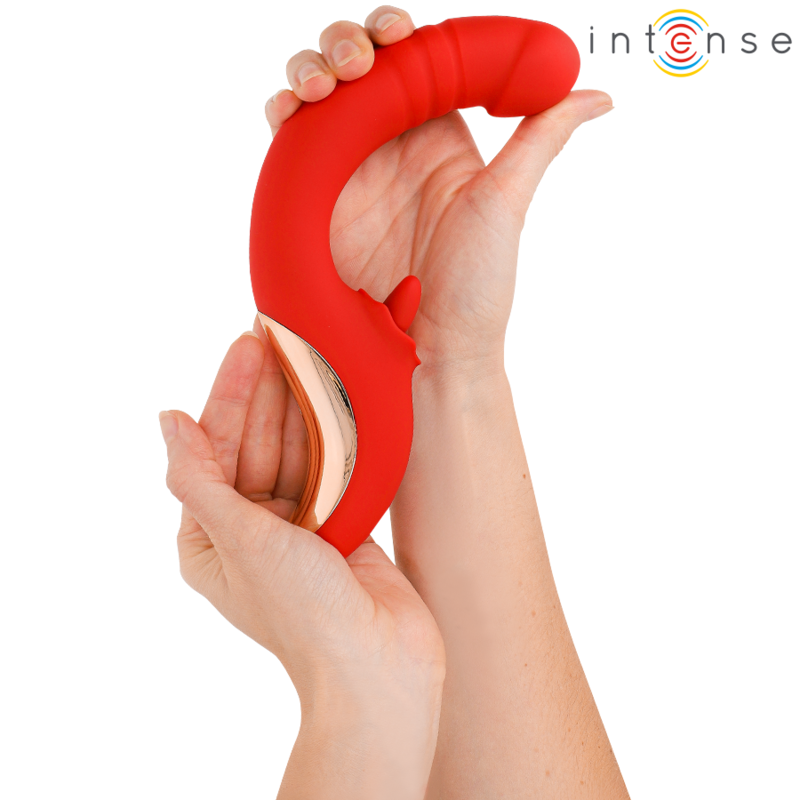 INTENSE - VIBRADOR E ESTIMULADOR PAULINA EM FORMATO U VERMELHO - Image 2