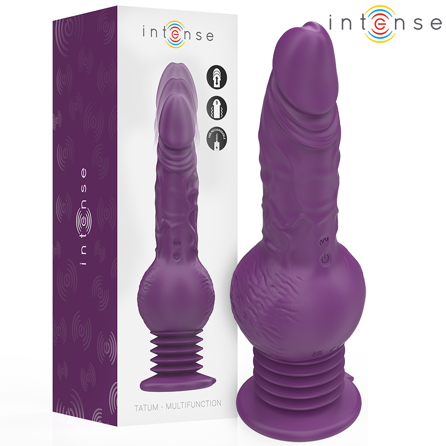 INTENSE - VIBRADOR MULTIFUNCIONAL TATUM COM VIBRAÇÃO PARA CIMA E PARA BAIXO 24 CM ROXO