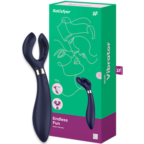 SATISFYER - ENDLESS FUN MULTI VIBRADOR 3 AZUL - Image 3