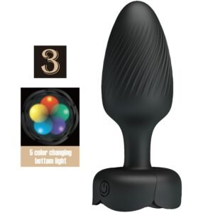 PRETTY LOVE – OSBORN PLUG ANAL COM LUZ LED PRETO 9,8 CM