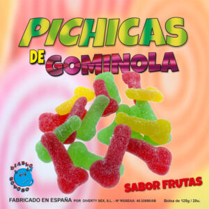 DIABLO GOLOSO – PICHITAS DE GUMMINOL DE FRUTA COM AÚCAR