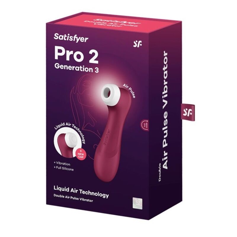 SATISFYER - PRO 2 GERAO 3 TECNOLOGIA DE AR LÍQUIDO VINHO TINTO - Image 5