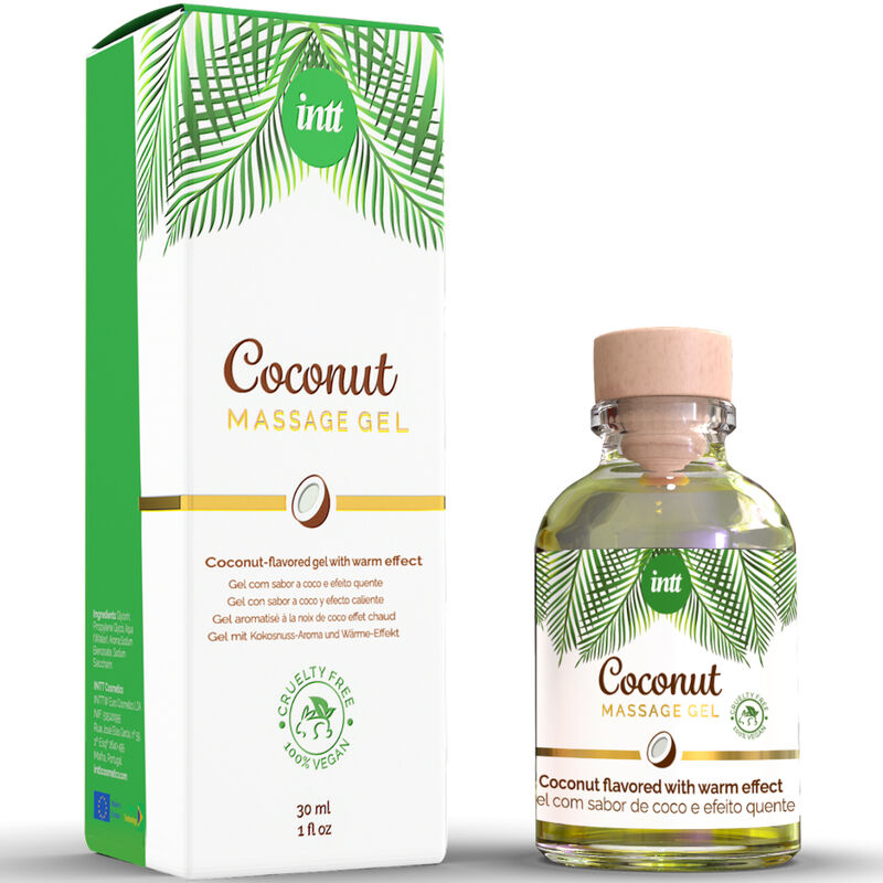 INTT - GEL DE MASSAGEM VEGANO COM SABOR DE COCO E EFEITO AQUECEDOR - Image 2