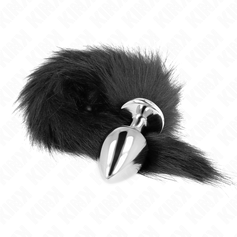 KINK - PLUG ANAL TAMANHO L 10 X 4 CM COM CAUDA SINTÉTICA 40 CM PRETO - Image 3