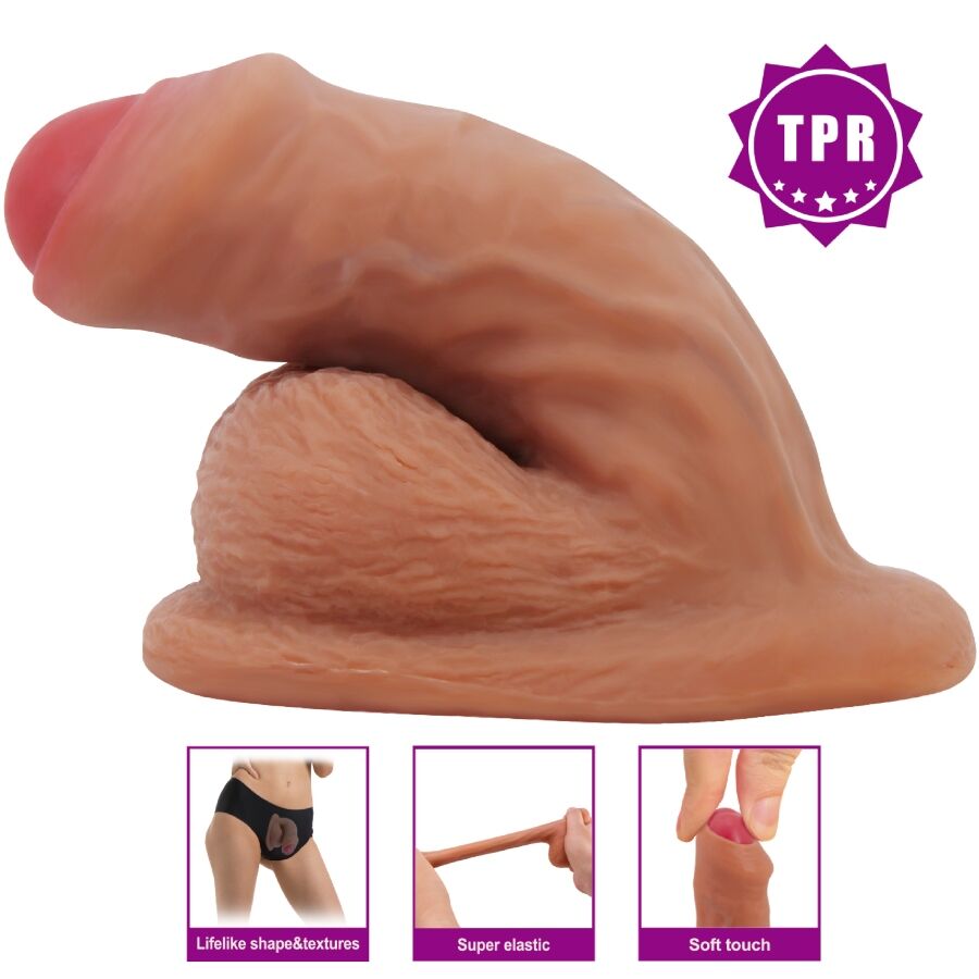 PRETTY LOVE - WARNELL DILDO ULTRA REALISTA E ELÁSTICO 9,5 CM MULATO - Image 5