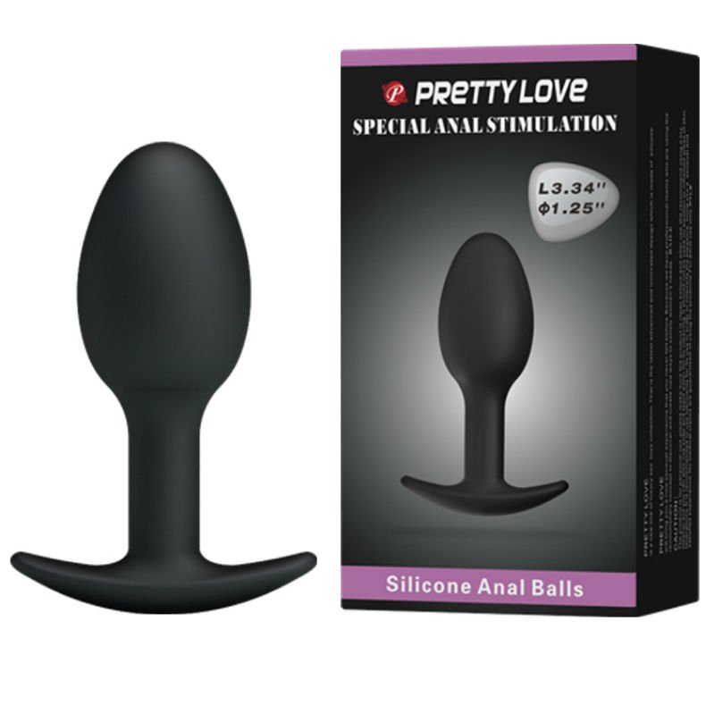 PRETTY LOVE - PLUG ANAL DE SILICONE 6.5 CM PRETO - Image 2