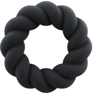 ROCKS-OFF – ANEL MASTURBADOR DE SILICONE PRETO TWIST