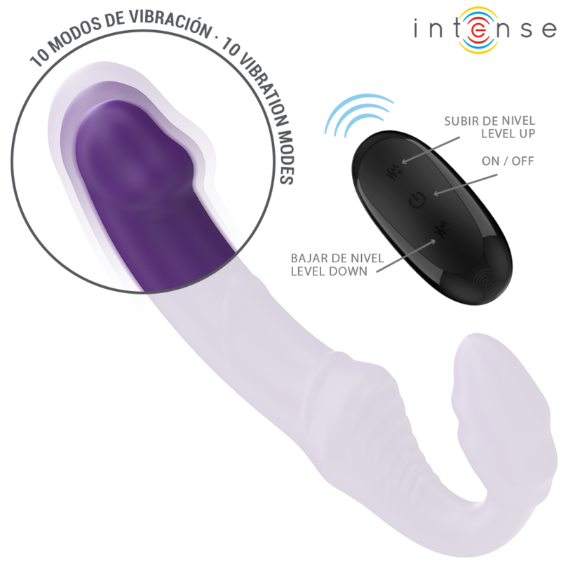 INTENSE - JILL VIBRADOR DUPLO 20 CM ROXO CONTROLE REMOTO - Image 5