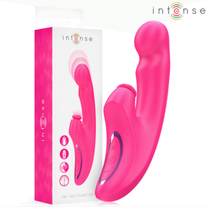 INTENSE – VIBRADOR EMI 13,5 CM MULTIFUNCIONAL 3 EM 1 10 VIBRAÇÕES ROSA