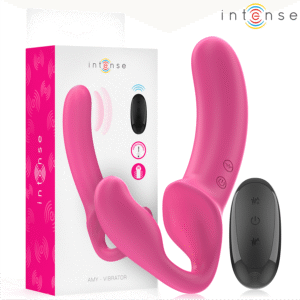 INTENSE – AMY VIBRADOR DUPLO 20 CM ROSA CONTROLE REMOTO