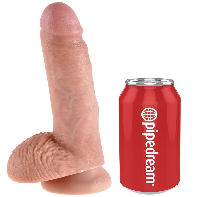 KING COCK - 7 CARNE DE DILDO COM BOLAS 17.8 CM - Image 3